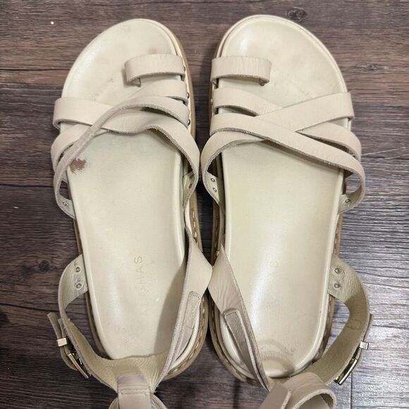 ALOHAS Buckle Up Gladiator Sandals In Cream In Neutrals Size 40 - Picture 6 of 8